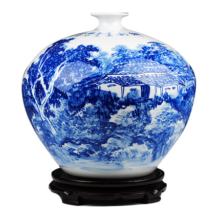 porcelain Jahrriesnge  for Hand blue white landscape painting vase cna0062 