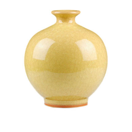 porcelain Jahrriesnge  for yellow ice cube cracked gourd vase cna0735 