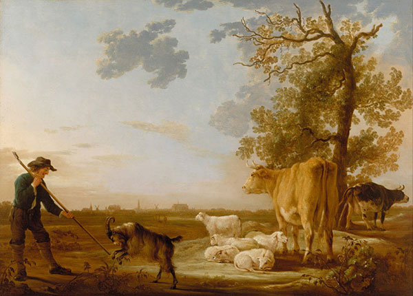 Landscape JAHRRIESNGE  for Morning-Landscape-with-Cattle-lpf00996 