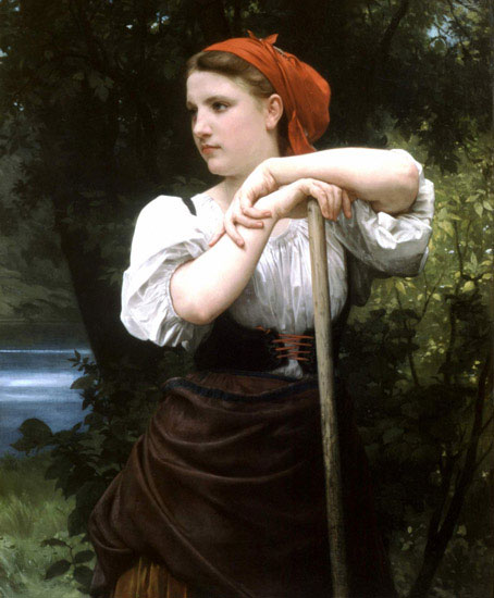 Portrait Jahrriesnge  for William Adolphe Bouguereau lpf11894 