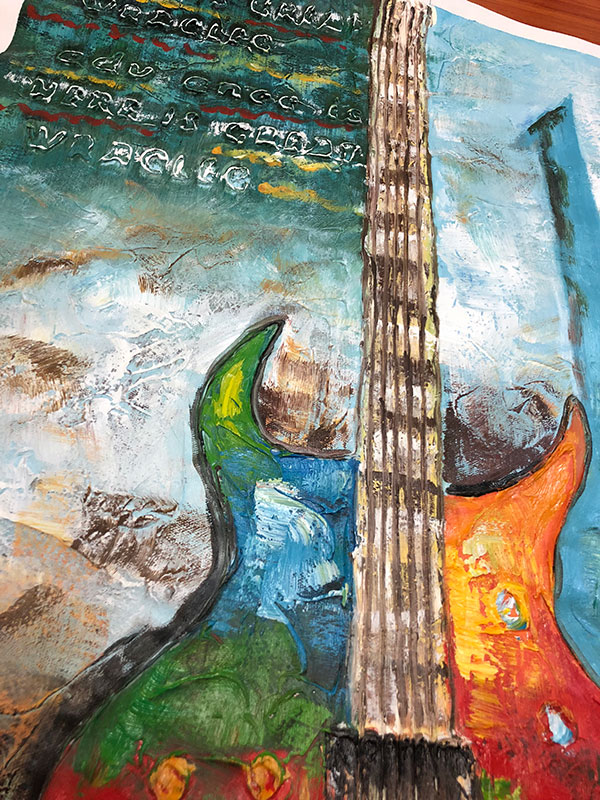 Oil Painting Jahrriesnge  for guitar-lpg0005 