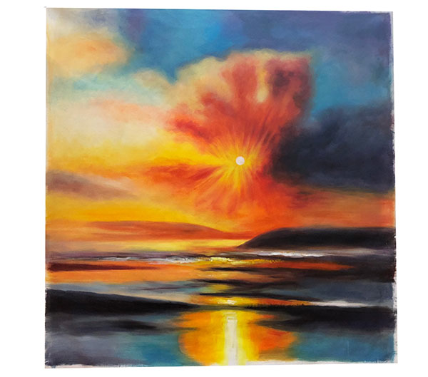 Oil Painting JAHRRIESNGE  for sunset-lpg0047 