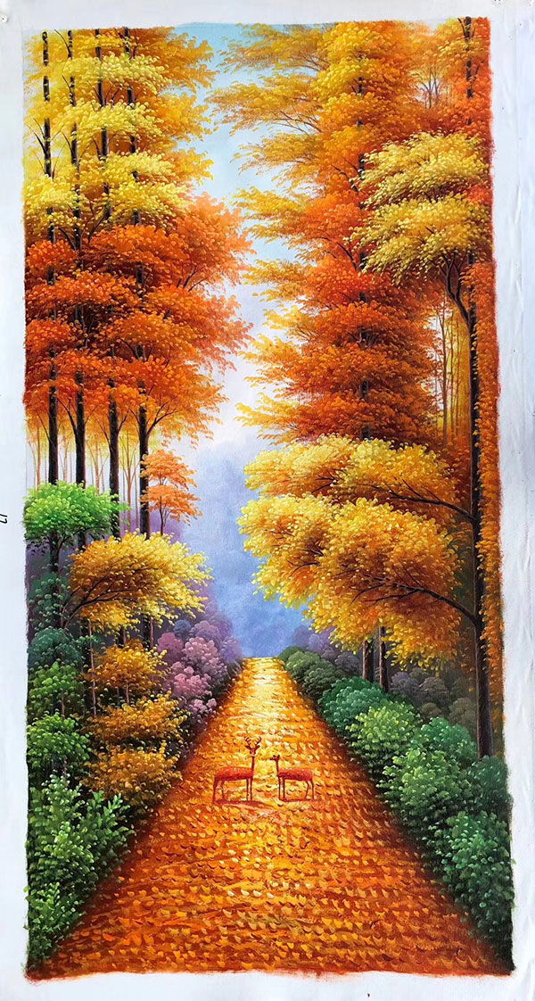 Oil Painting JAHRRIESNGE  for tree-lpg0125 