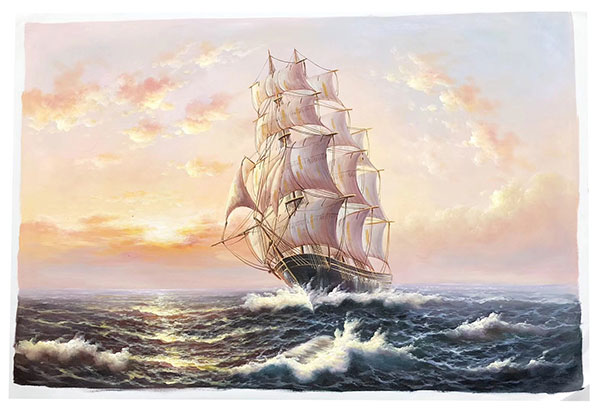 Oil Painting JAHRRIESNGE  for sailboat-lpg0177 