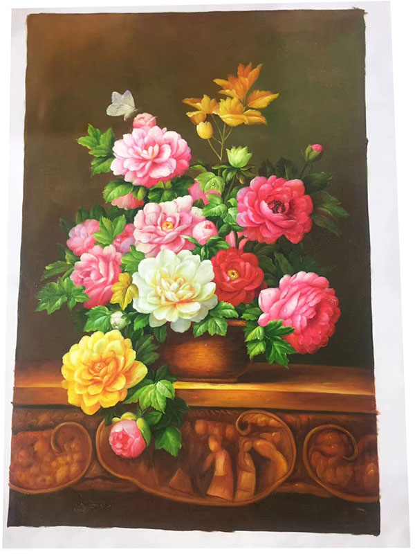 Oil Painting Jahrriesnge  for flower-lpg0378 