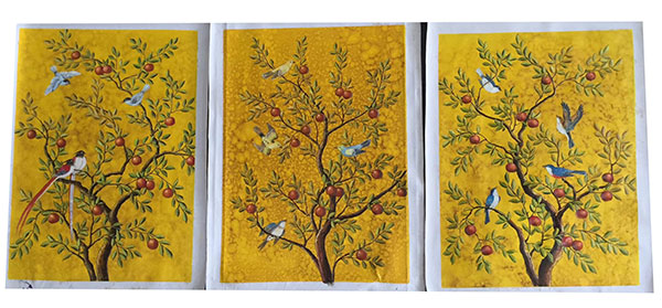 Oil Painting Jahrriesnge  for birds-in-golden-tree-lpg0384 