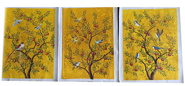 Oil Painting JAHRRIESNGE  for birds-in-golden-tree-lpg0385 