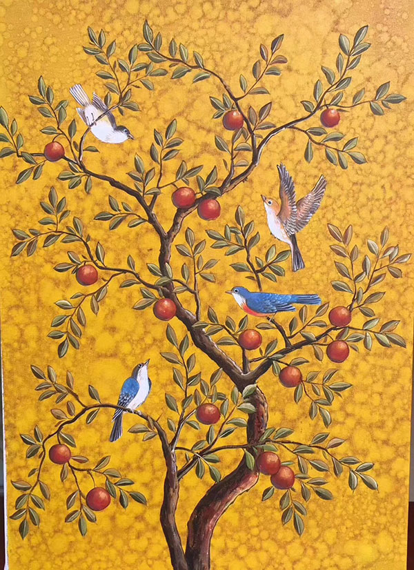 Oil Painting Jahrriesnge  for birds-in-the-tree-lpg0387 