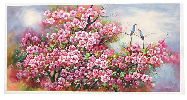 Oil Painting JAHRRIESNGE  for pine-flower-lpg395 