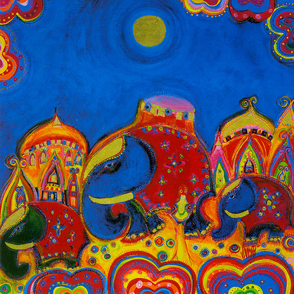 Abstract Jahrriesnge  for elephants-lpg2029 