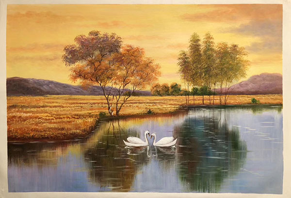 Landscape JAHRRIESNGE  for swans lpg2473 